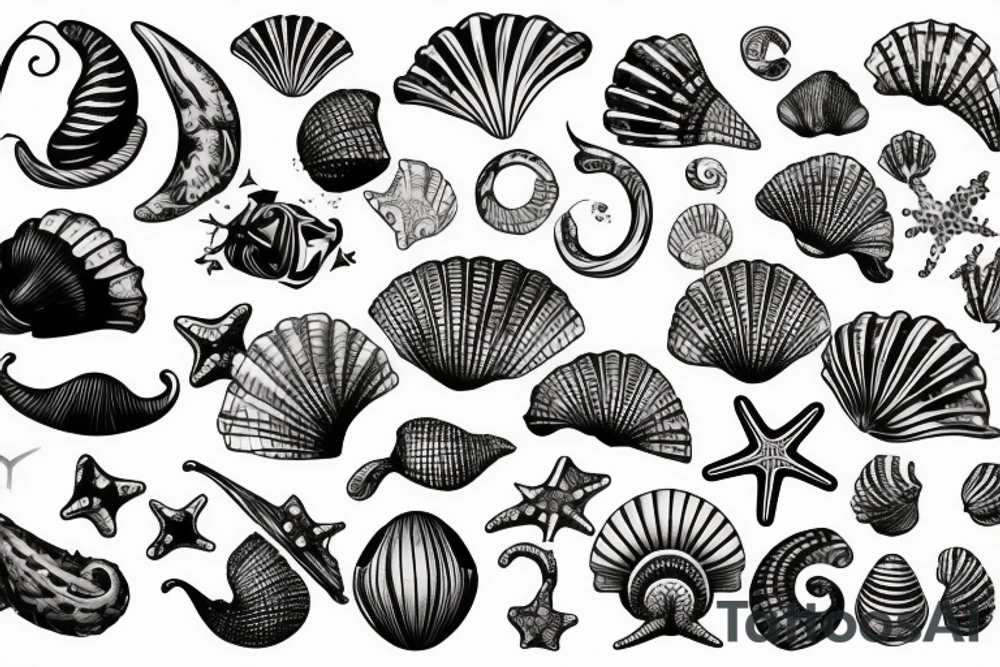seashell tattoo idea
