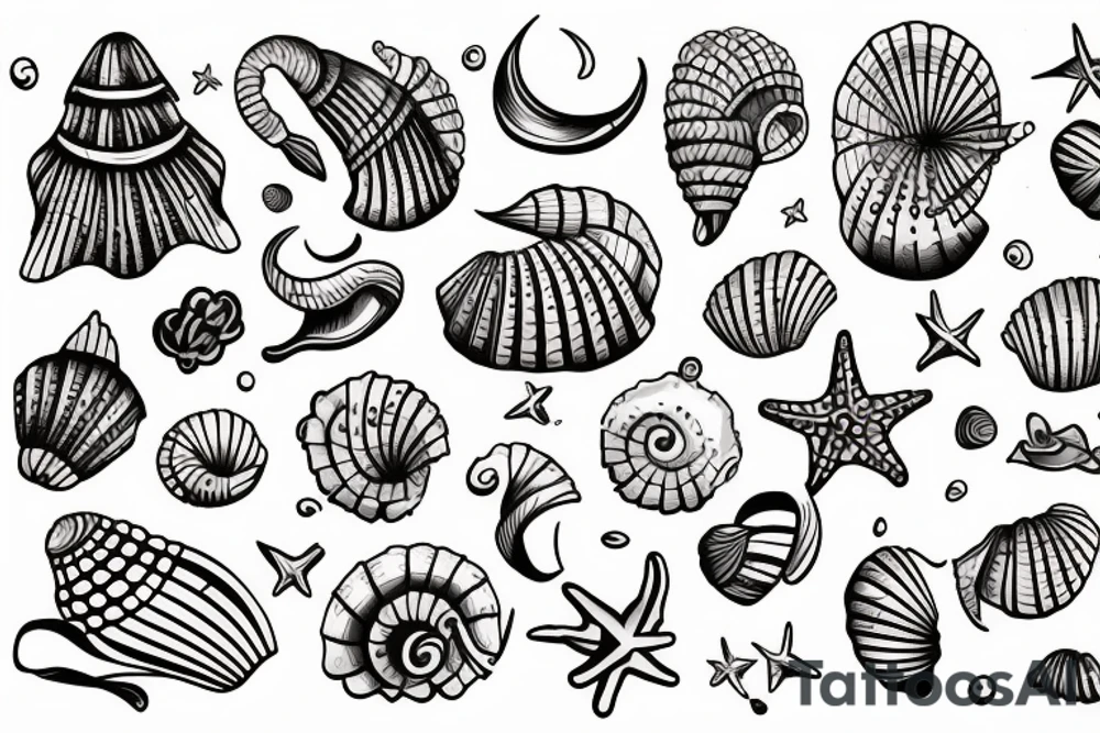 seashell tattoo idea