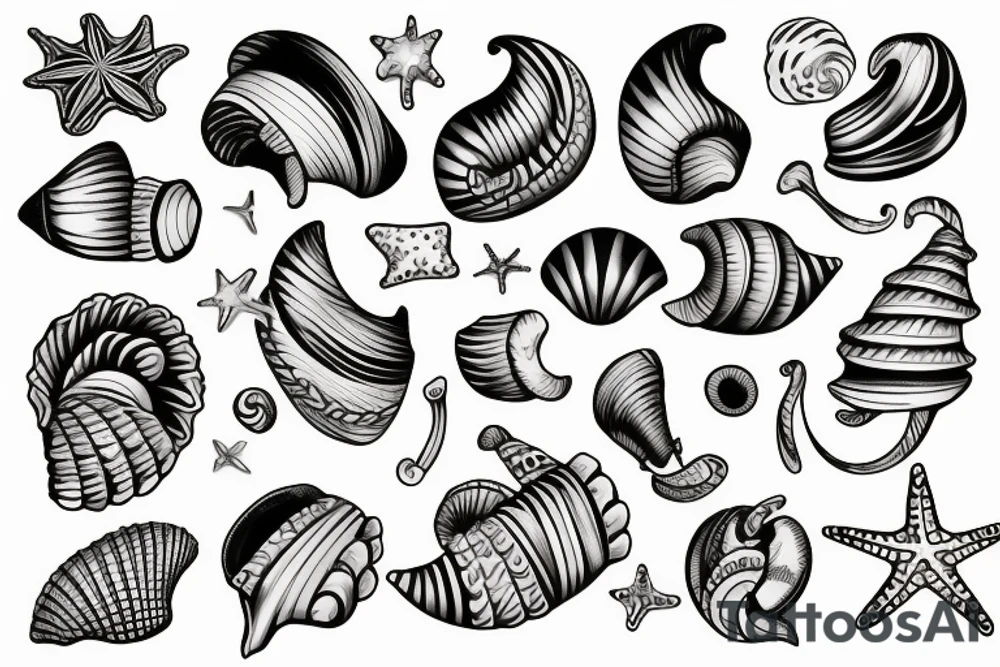 seashell tattoo idea