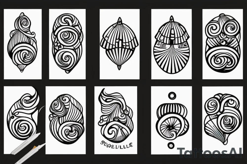 seashell tattoo idea