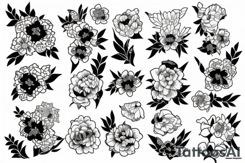 girl Japan style with flower tattoo idea