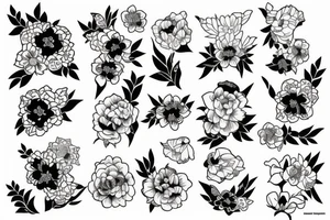 girl Japan style with flower tattoo idea