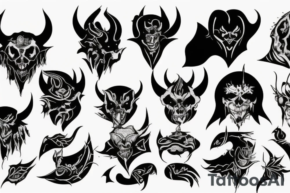 devil, evil, dark, ghost, tattoo idea