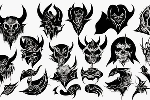 devil, evil, dark, ghost, tattoo idea
