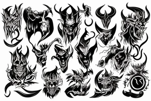 devil, evil, dark, ghost, tattoo idea