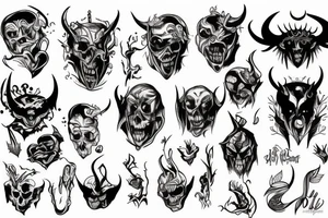 devil, evil, dark, ghost, tattoo idea