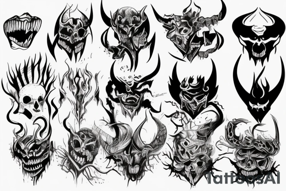 devil, evil, dark, ghost, tattoo idea