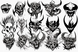devil, evil, dark, ghost, tattoo idea