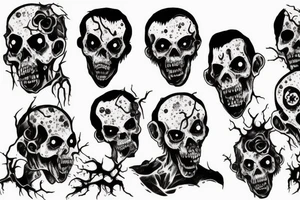 zombie, suicide tattoo idea