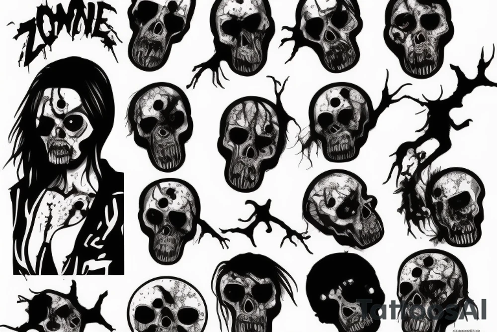 zombie, suicide tattoo idea