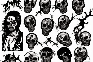 zombie, suicide tattoo idea