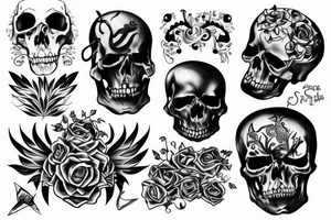 dark style death tattoo idea