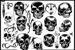 dark style death tattoo idea