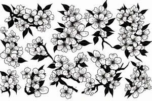 Japanese cherry blossoms tattoo idea
