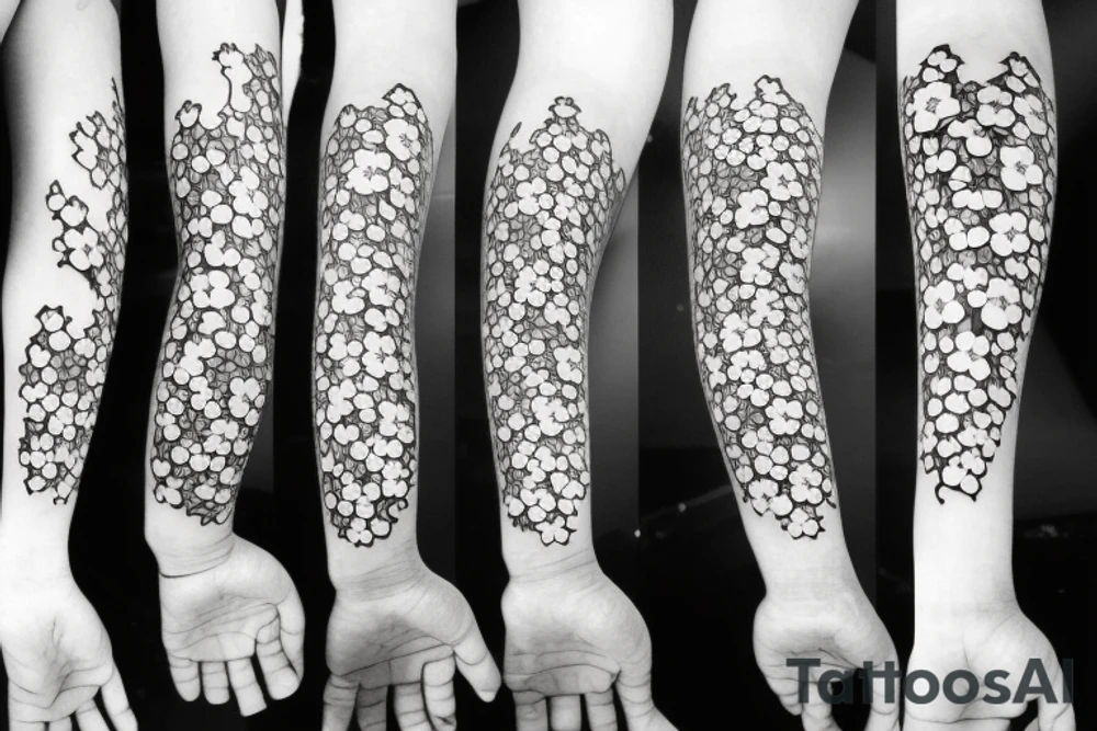 Japanese cherry blossoms tattoo idea