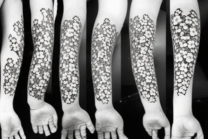 Japanese cherry blossoms tattoo idea