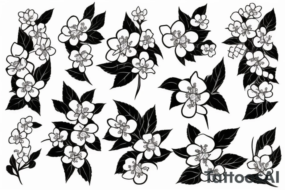 Japanese cherry blossoms tattoo idea