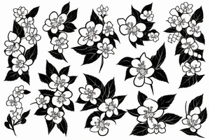 Japanese cherry blossoms tattoo idea