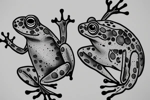 i need a design for small frogs with big eyes tattoo idea