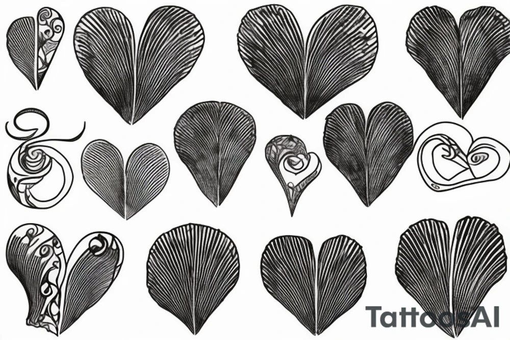shell heart tattoo idea
