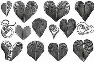 shell heart tattoo idea