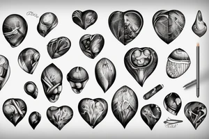 anatomical heart with a hardened shell tattoo idea