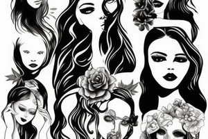 angel killing beautiful teen girl tattoo idea