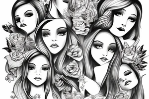 angel killing beautiful teen girl tattoo idea