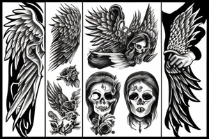 angel killing someone tattoo idea