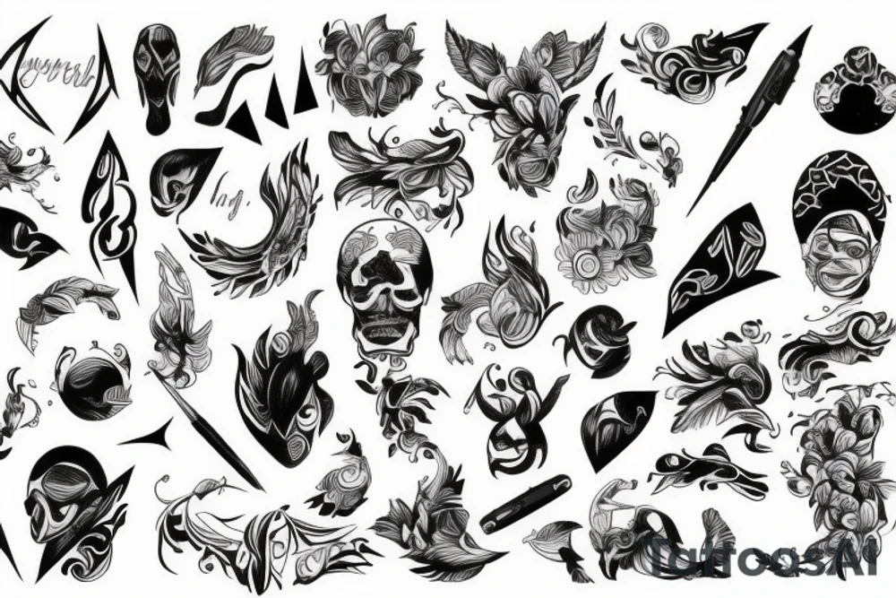 masculine fine line tattoo idea