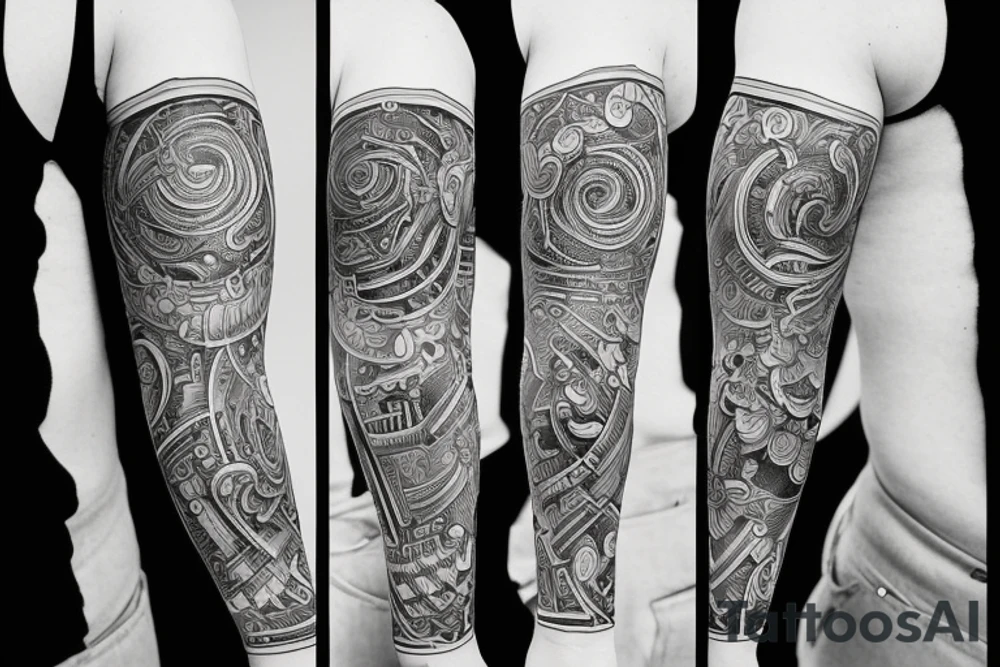 masculine fine line tattoo idea