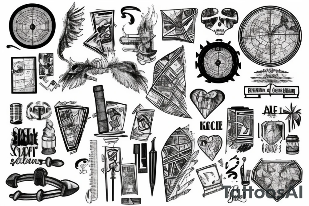 map chest tattoo idea