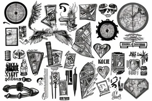 map chest tattoo idea