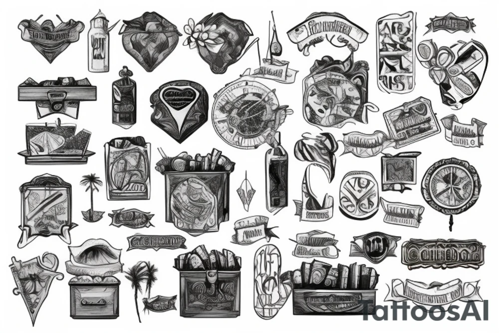 map chest tattoo idea
