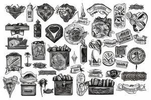 map chest tattoo idea