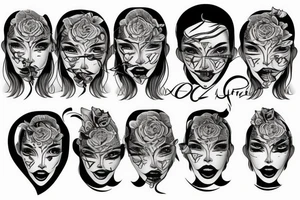 face going into a face into a face tattoo idea