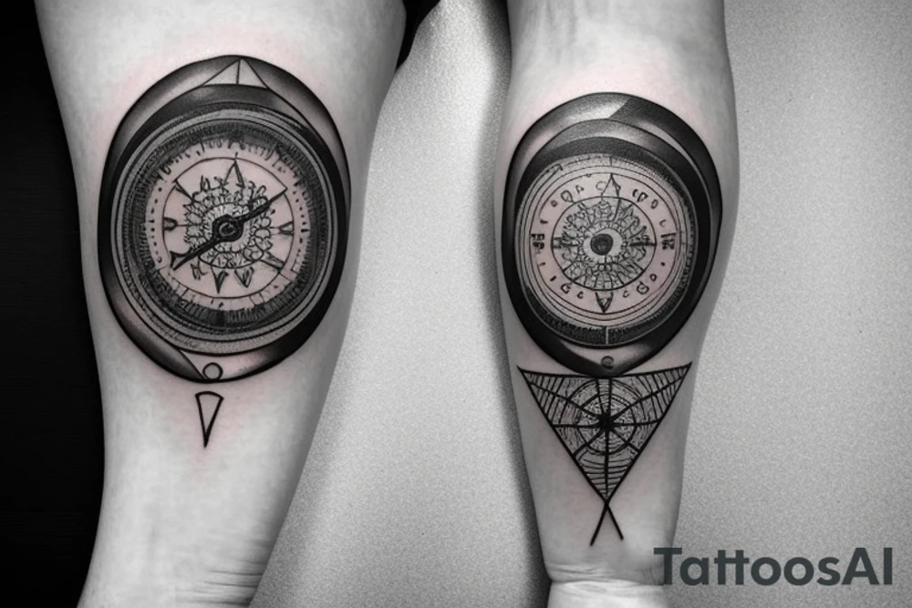 Sleeve with lion clock compass map waves colosseum tattoo idea Sleeve with lion clock compass map waves colosseum tattoo idea