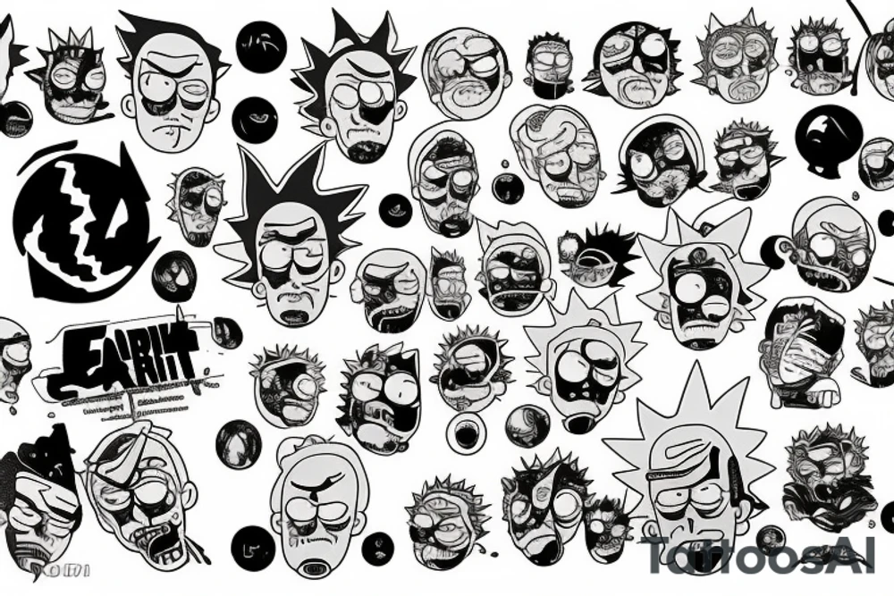 earth destroyed rick morty tattoo idea