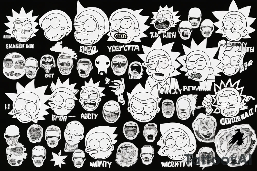 earth destroyed rick morty tattoo idea