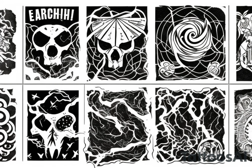 earth destroyed tattoo idea