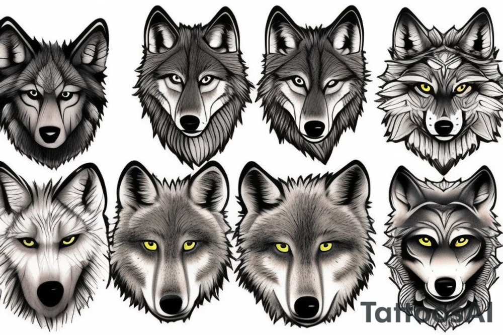 Wolf in woods tattoo idea