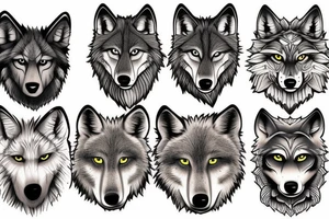 Wolf in woods tattoo idea