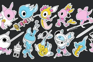Keyblade, stitch, toothless, Dora, running tattoo idea