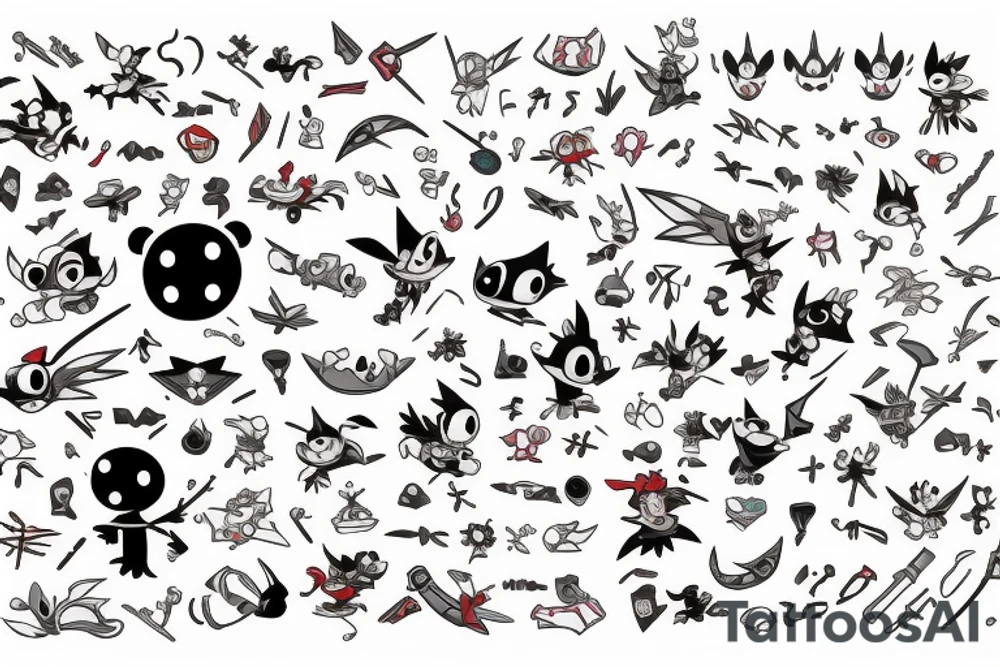 Keyblade, stitch, toothless, sora , running tattoo idea