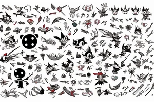 Keyblade, stitch, toothless, sora , running tattoo idea