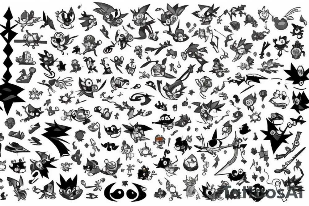 Keyblade, stitch, toothless, sora , running, kingdom hearts tattoo idea