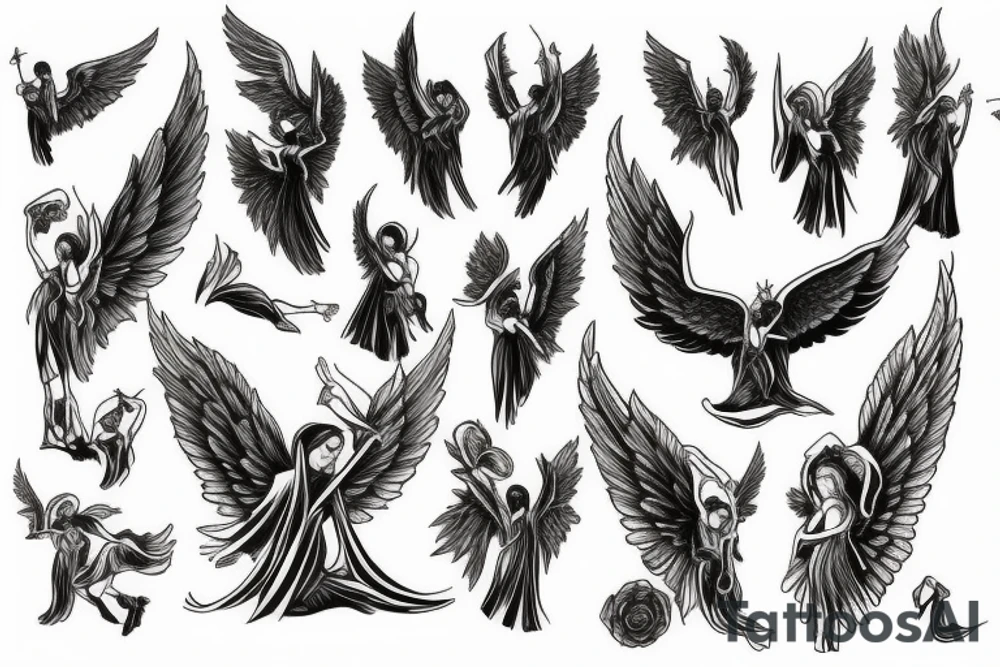 Angel tattoo idea