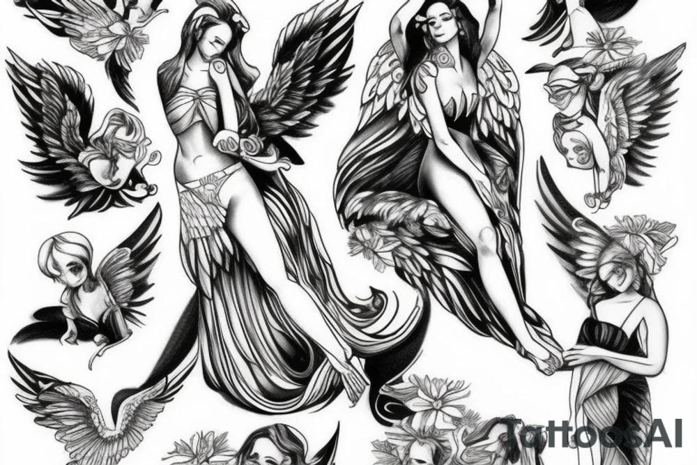 Angel tattoo idea