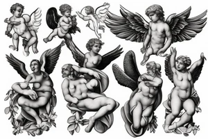 Heaven and angel tattoo idea