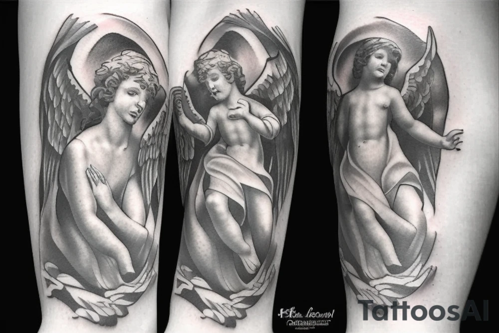 Heaven and angel tattoo idea